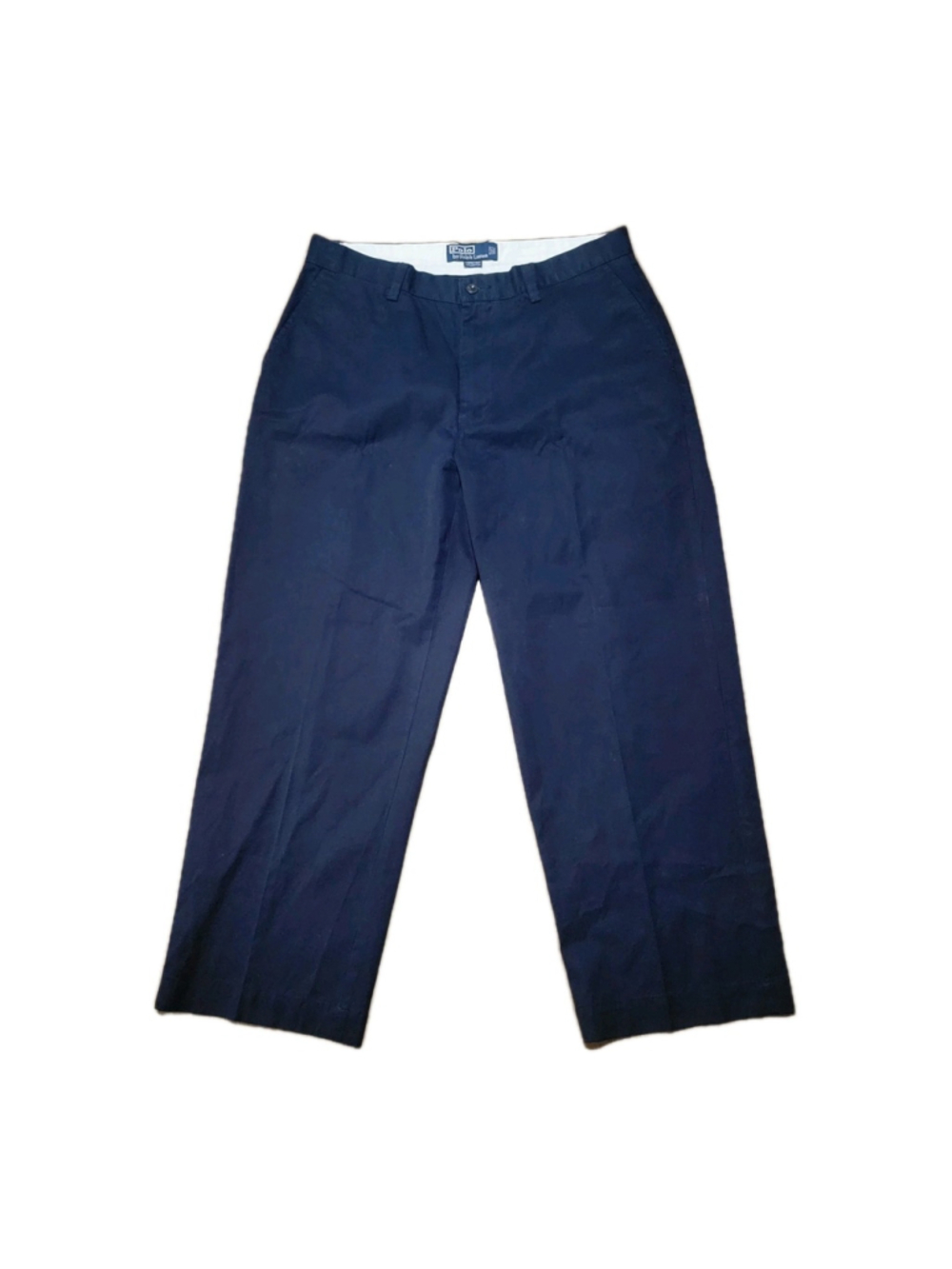 Polo Ralph Lauren Men's Prospect Navy Cotton Pants 33 Waist 25 Inseam (Altered)
